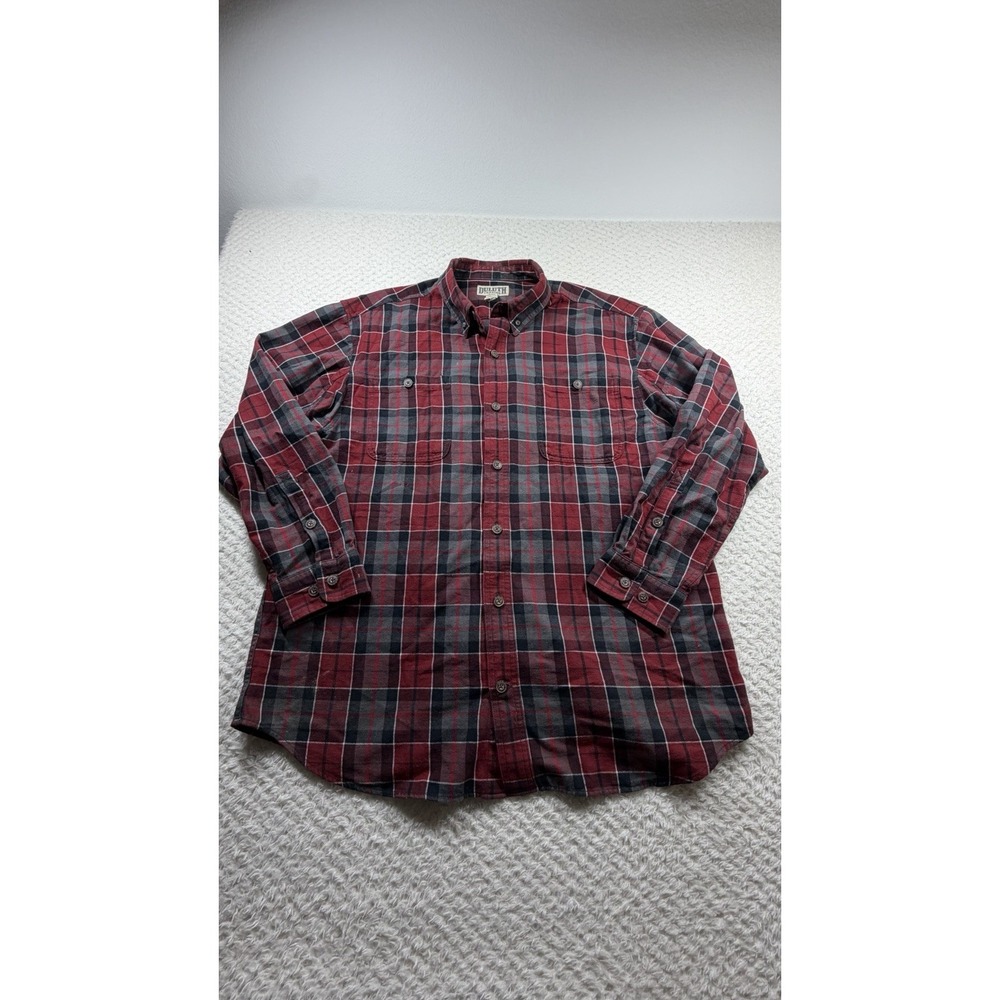 Duluth Trading Flannel Shirt Mens XL Red Plaid Work Wear Lumberjack Outdoor